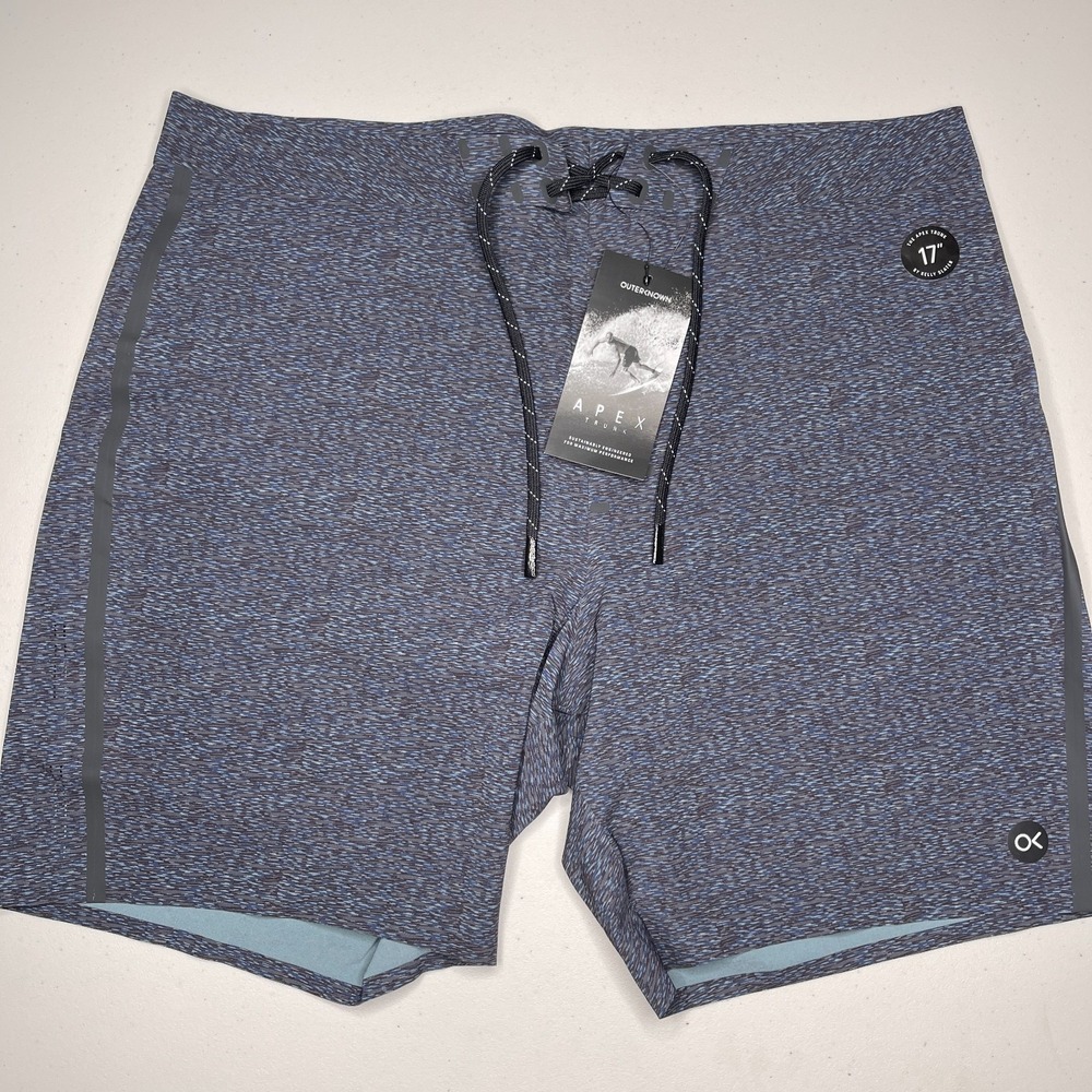 Outerknown Apex Trunks Board Shorts Kelly Slater Men's Size 34 9" Blue Surf New